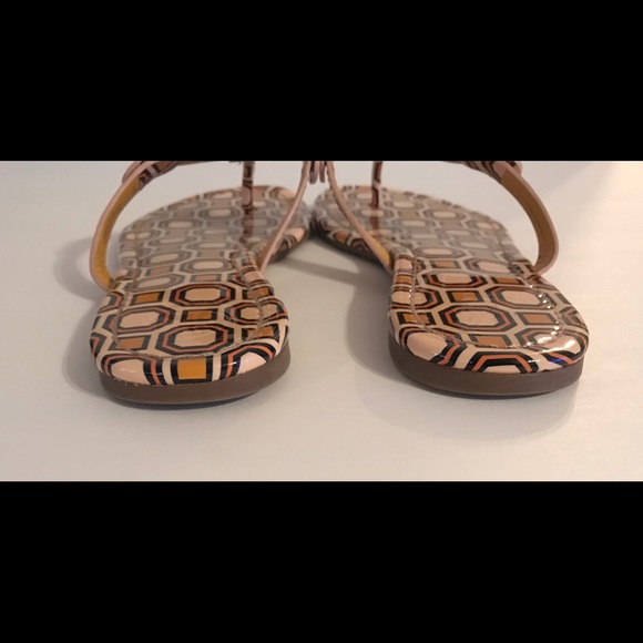 Tory Burch Octangon Patent Miller Sandals Size 8 🤎🤍 - Picture 7 of 9